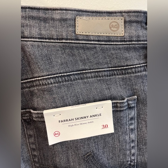 NWT AG Jeans FARRAH High-Rise Skinny Ankle Ashen Blue-Gray Stretch Size 30R - Picture 10 of 16